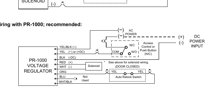 Schemat okablowania z regulatorem PR-1000
