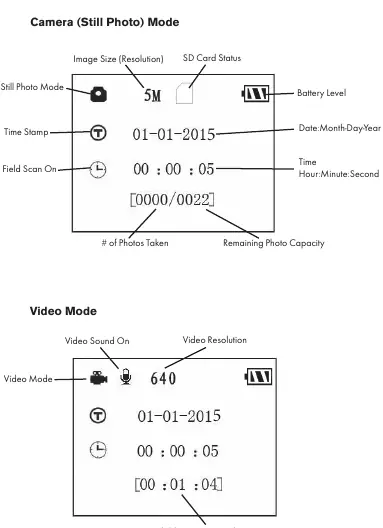 Ekran informacyjny SETUP