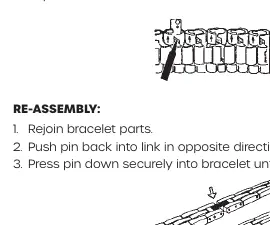 Usuwanie ogniw bransolety