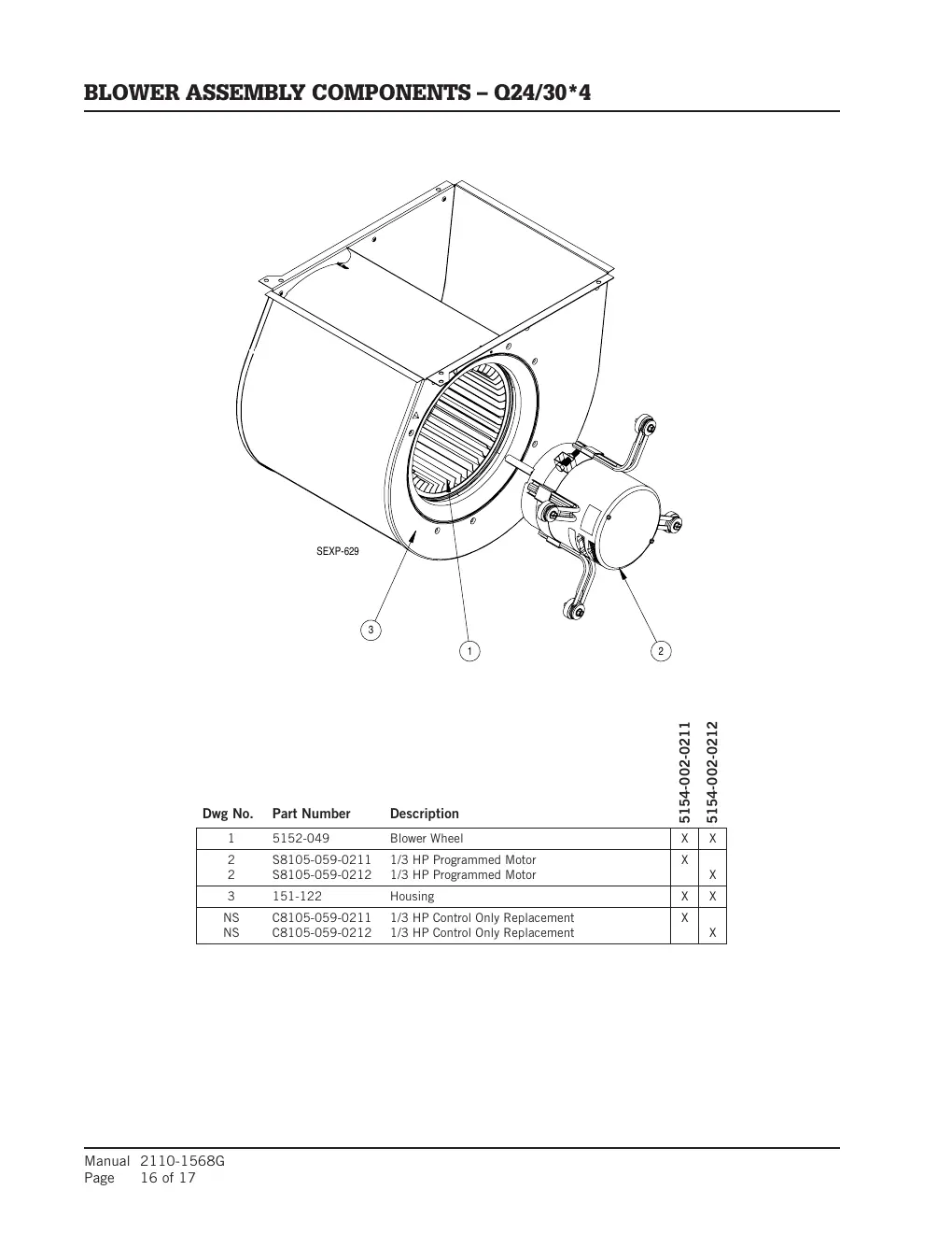 Schemat zespołu dmuchawy Q24/30