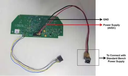 Schemat podłączenia zasilania do złącza J5