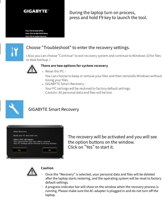 Menu odzyskiwania systemu Windows 10