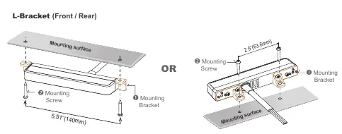 Montaż przy użyciu wspornika typu L (L-Bracket)