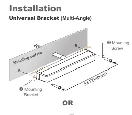 Montaż przy użyciu wspornika uniwersalnego (Universal Bracket)