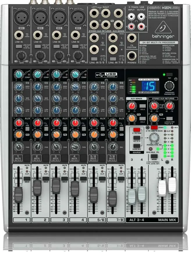 Panel górny miksera XENYX X1204USB