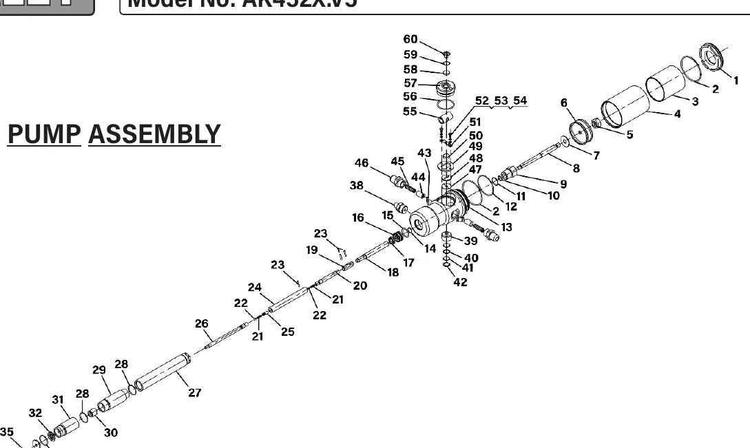 Schemat budowy zespołu pompy (Pump Assembly)