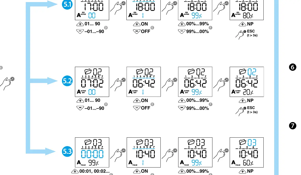 Procedury programowania funkcji Astro i Timed