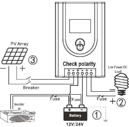 Schemat połączeń regulatora