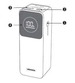 Schemat budowy powerbanku UGREEN PB724