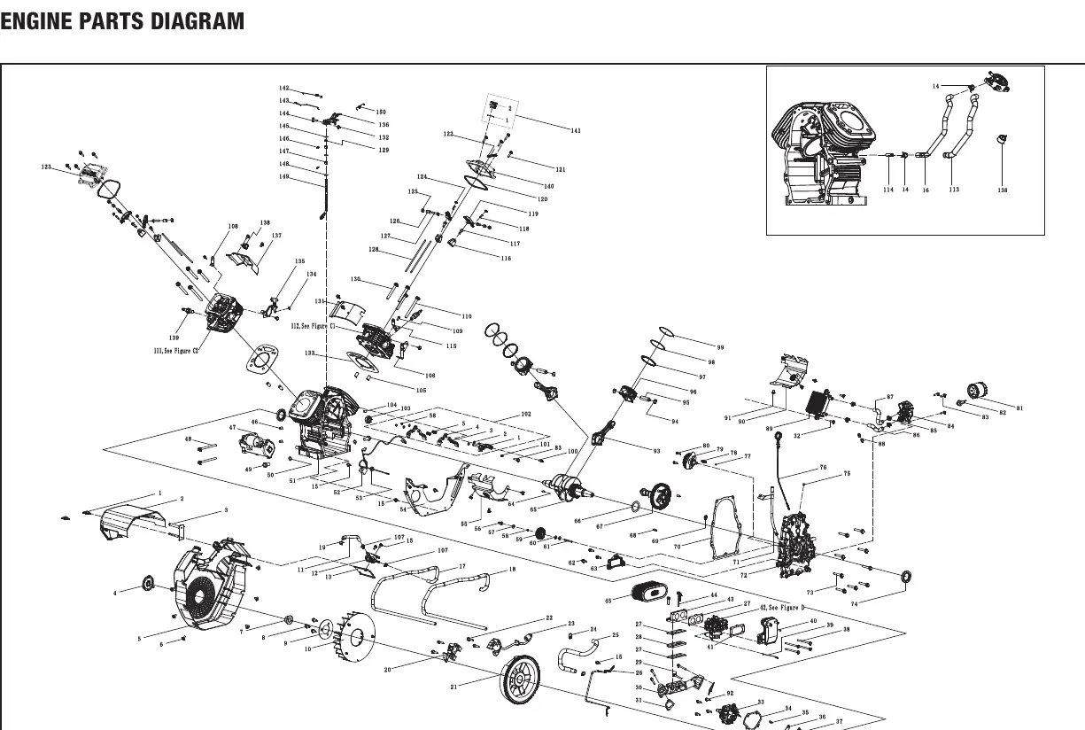 Schemat części silnika (Engine Parts Diagram)