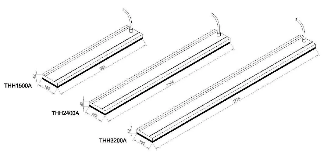 Wymiary i modele promienników Heatstrip Design