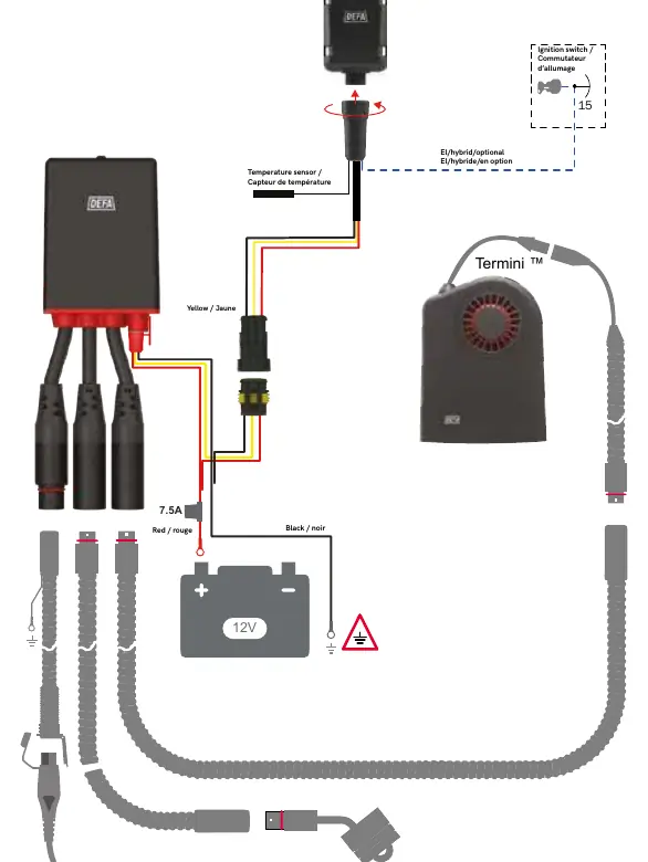 Schemat połączeń WarmUp Bluetooth