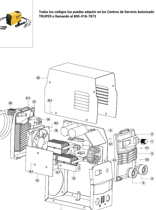 Schemat budowy spawarki inwertorowej Pretul SOIN-120MP