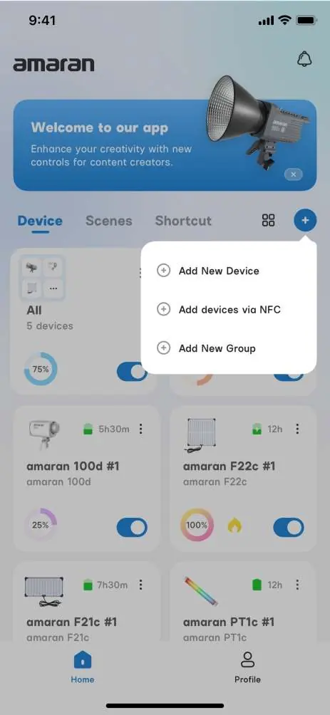 Parowanie przez NFC w aplikacji