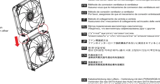 Mechanizm łączenia wentylatorów.