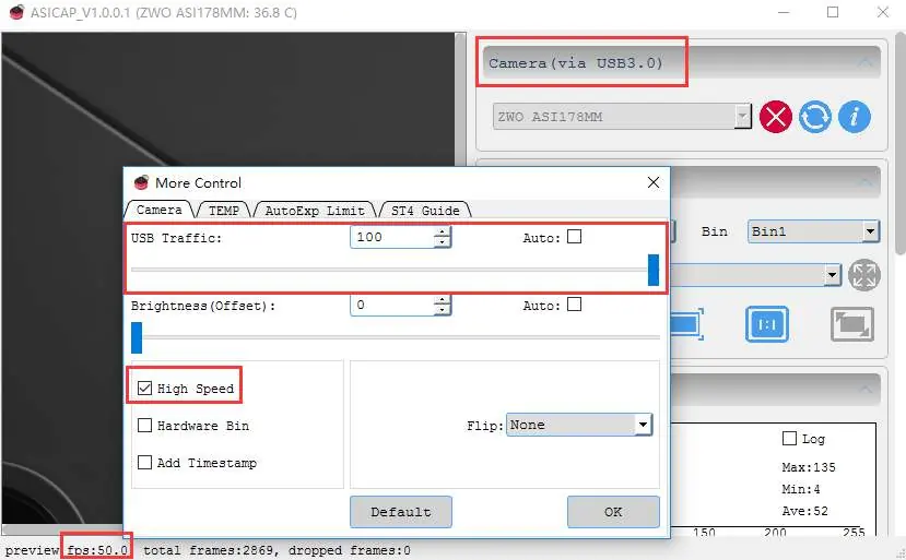 Ustawienia USB Traffic