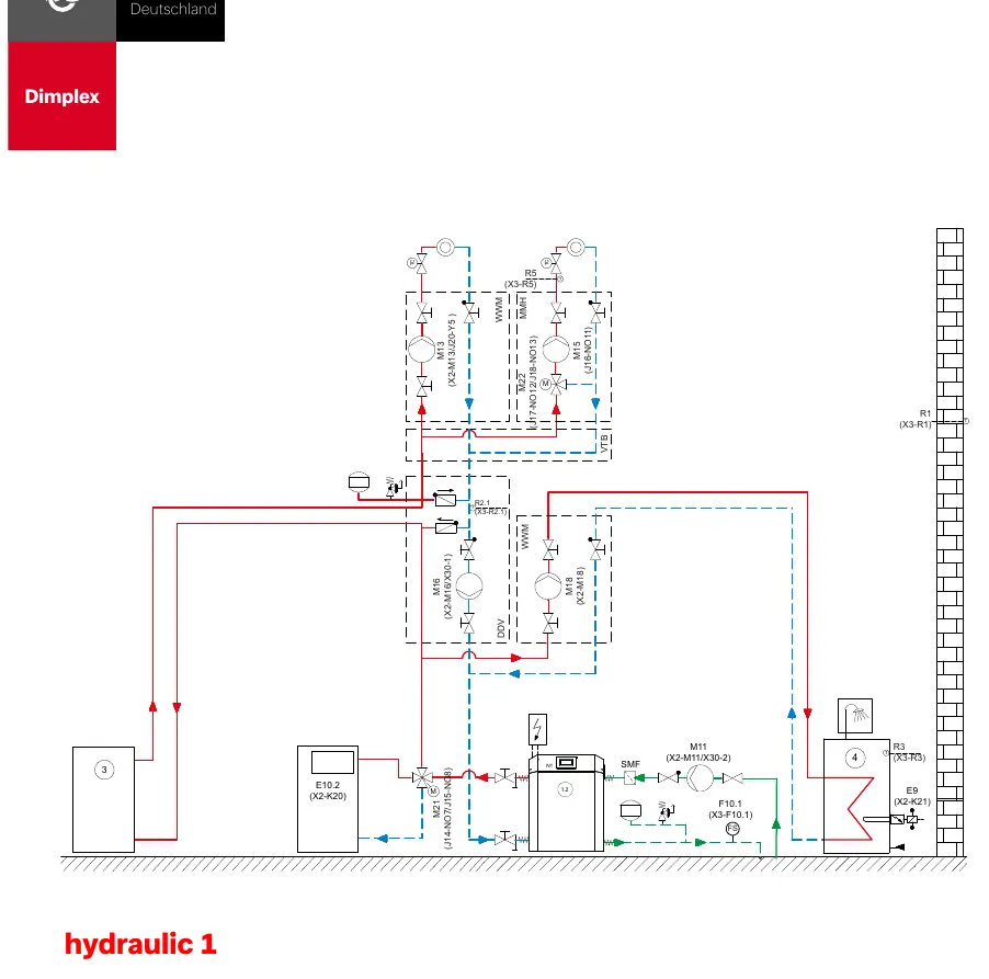 Schemat hydrauliczny instalacji