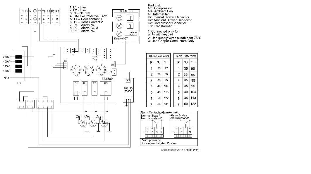 Schemat elektryczny urządzenia