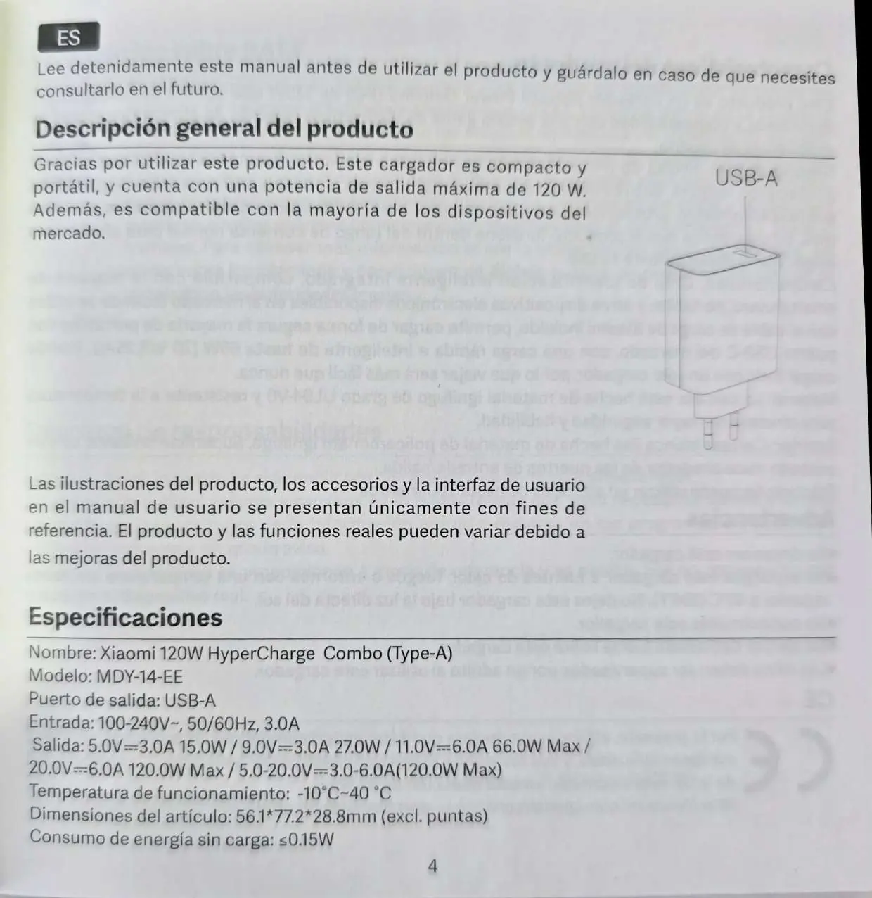 Schemat ładowarki Xiaomi 120W HyperCharge Combo z portem USB-A