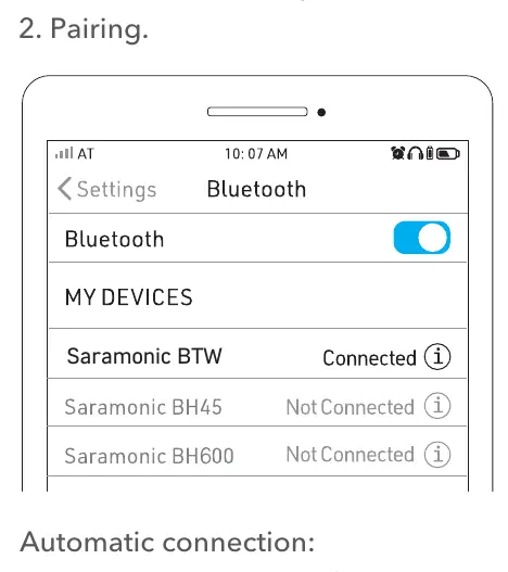 Proces parowania Bluetooth