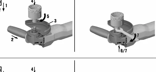 Montaż tarczy z nakrętką Kwik lock