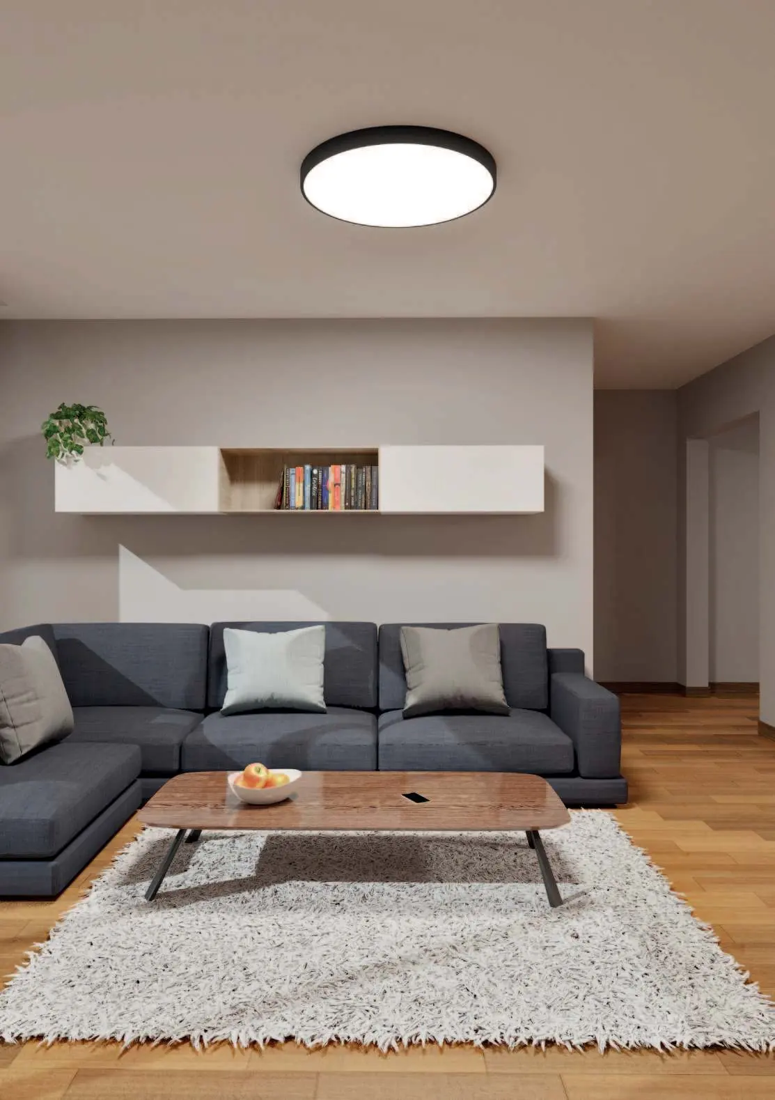 Lampa sufitowa Mono Slim w czarnym wykończeniu