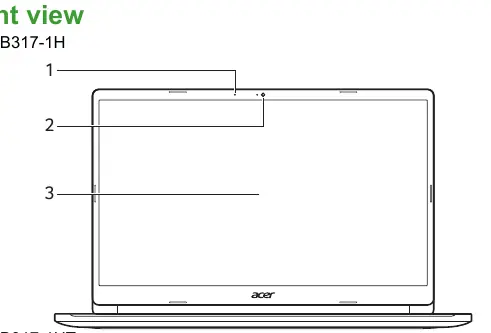 Widok przedni laptopa Acer Chromebook 317