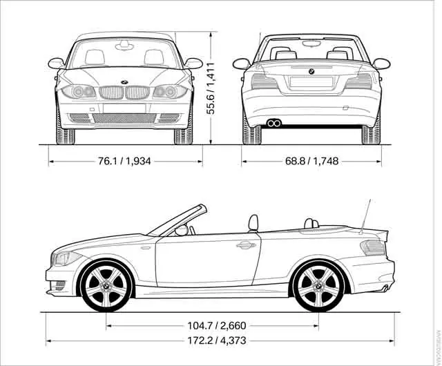 Wymiary modelu Coupe