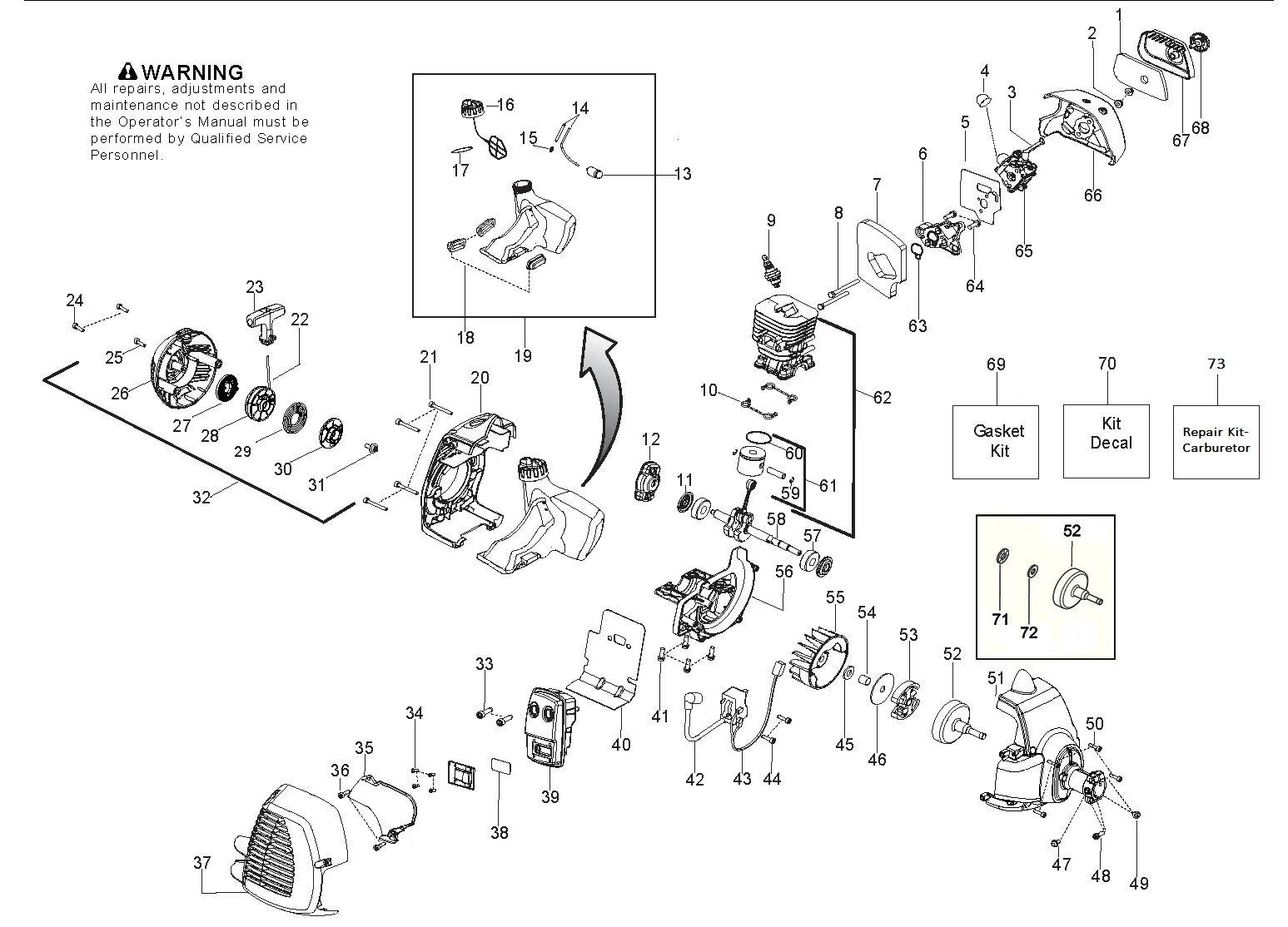 Schemat silnika Husqvarna 128LD
