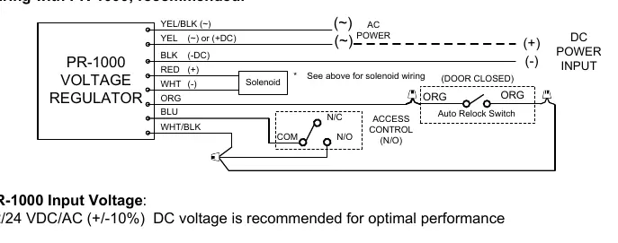 Schemat okablowania z regulatorem PR-1000