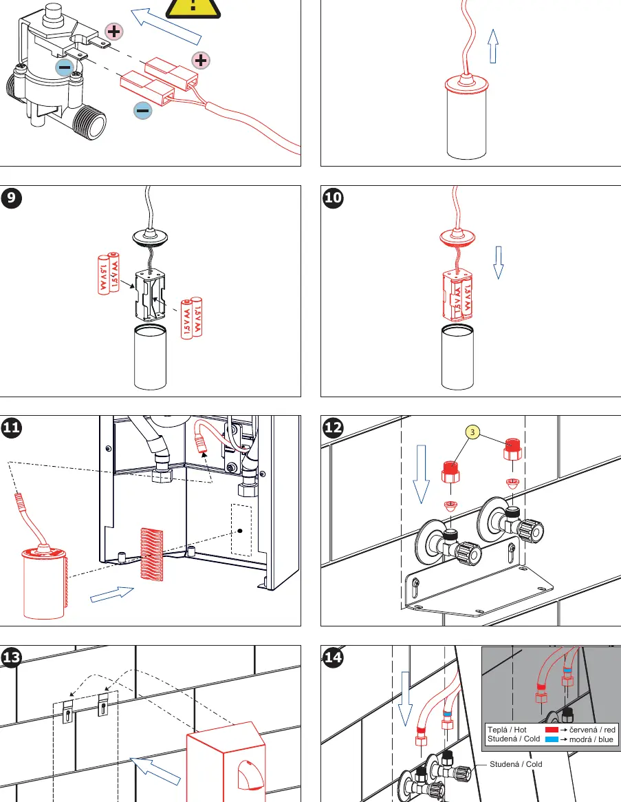 Podłączenie elektryczne i instalacja baterii
