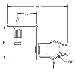 Schemat wymiarowy uchwytu