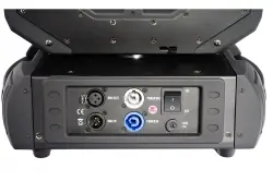 Panel tylny z portami zasilania i DMX