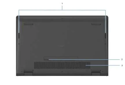 Widok spodu laptopa