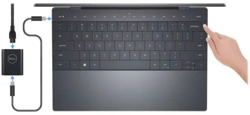 Podłączanie zasilacza do laptopa