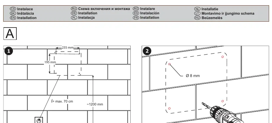 Wymiary montażowe i przygotowanie otworów