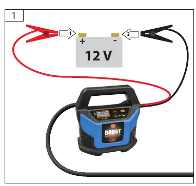 Procedura podłączania ładowarki GAB 12V-15A
