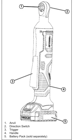 Schemat budowy grzechotki akumulatorowej Hercules 12V