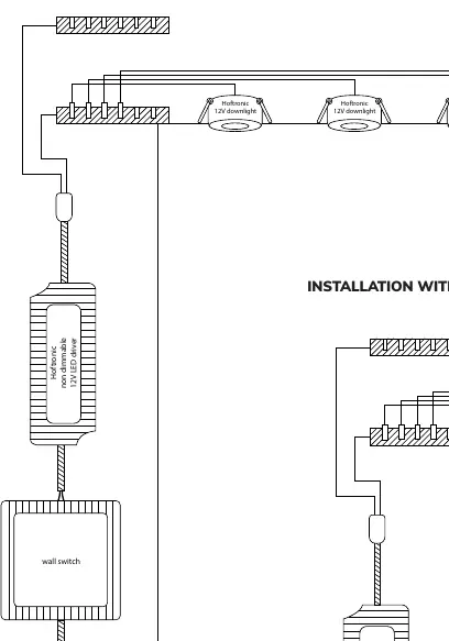 Schemat instalacji z przełącznikiem ściennym