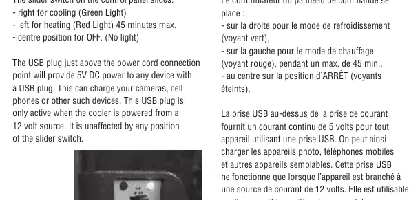 Panel sterowania z przełącznikiem suwakowym i portem USB