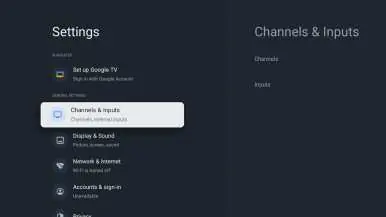 Ekran główny Google TV