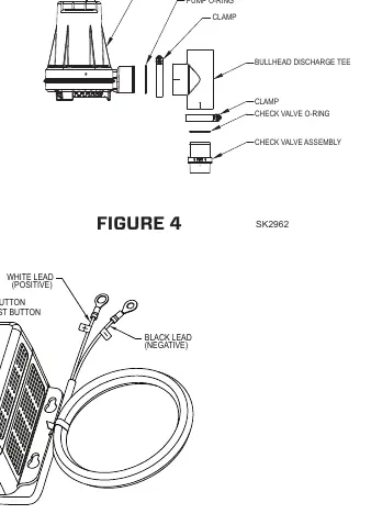 Schemat montażu pompy i zaworu zwrotnego