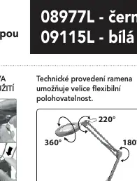 Zakres regulacji ramienia