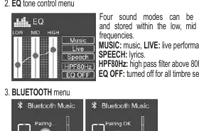 Menu EQ