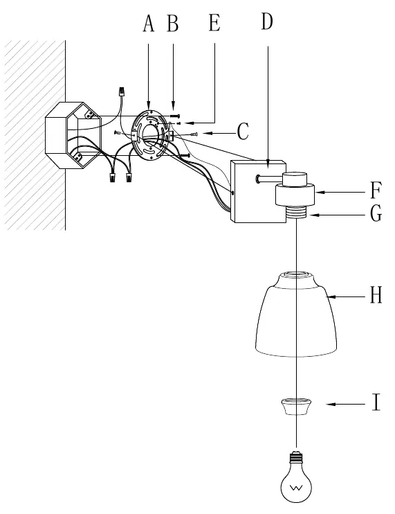 Schemat montażowy lampy