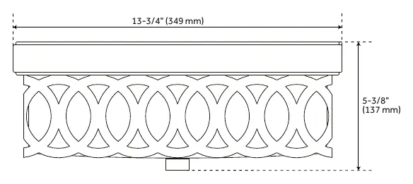 Rysunek techniczny z wymiarami