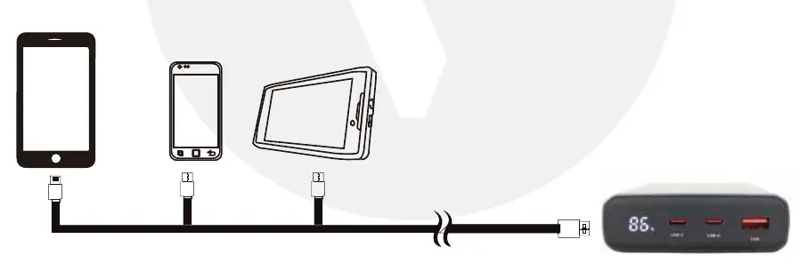 Sposób podłączania urządzeń do powerbanku