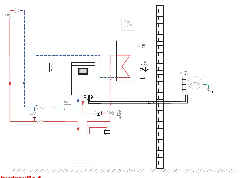 Schemat hydrauliczny instalacji