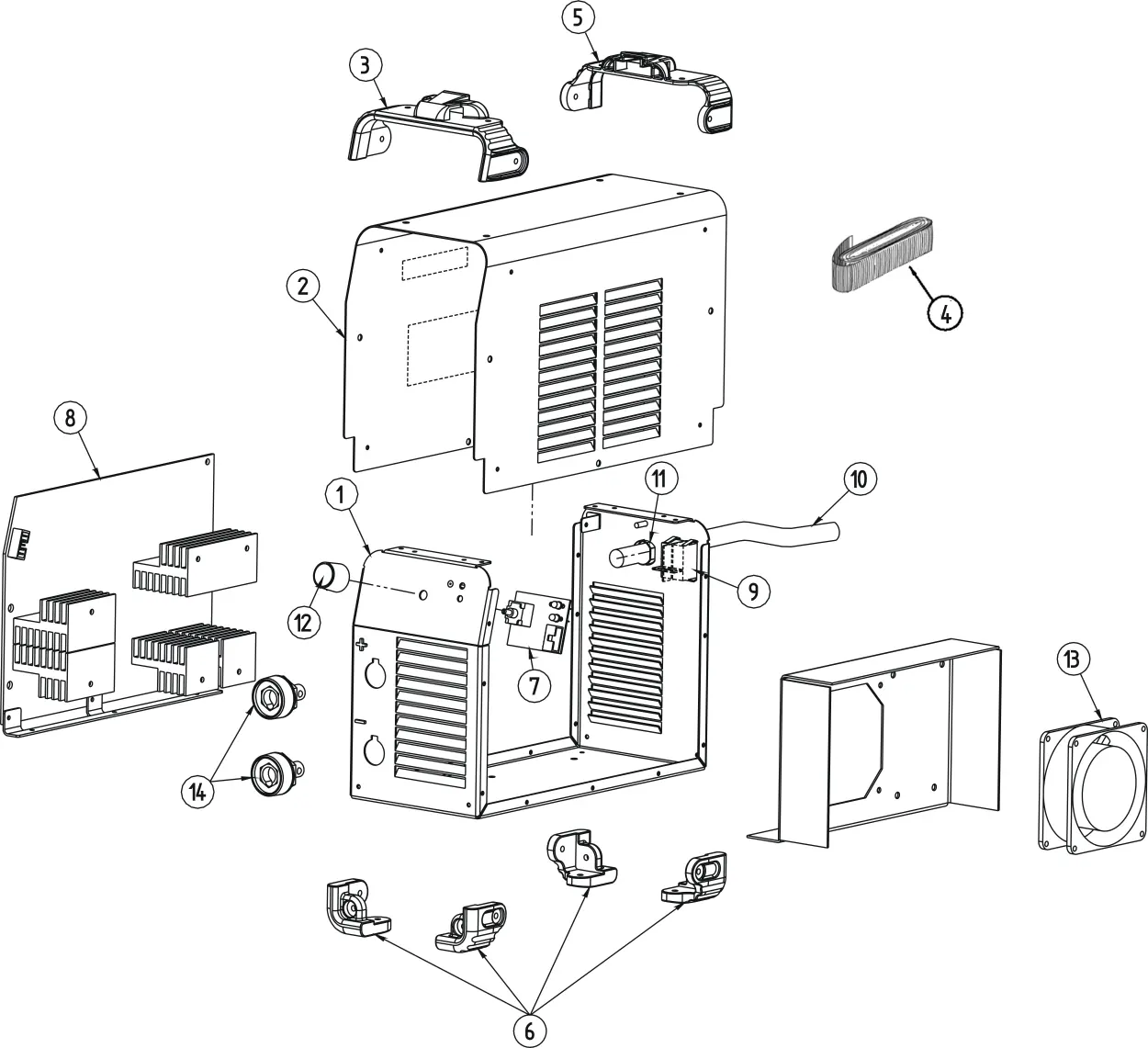 Rysunek złożeniowy (Figure A) dla modelu Invertec 135S