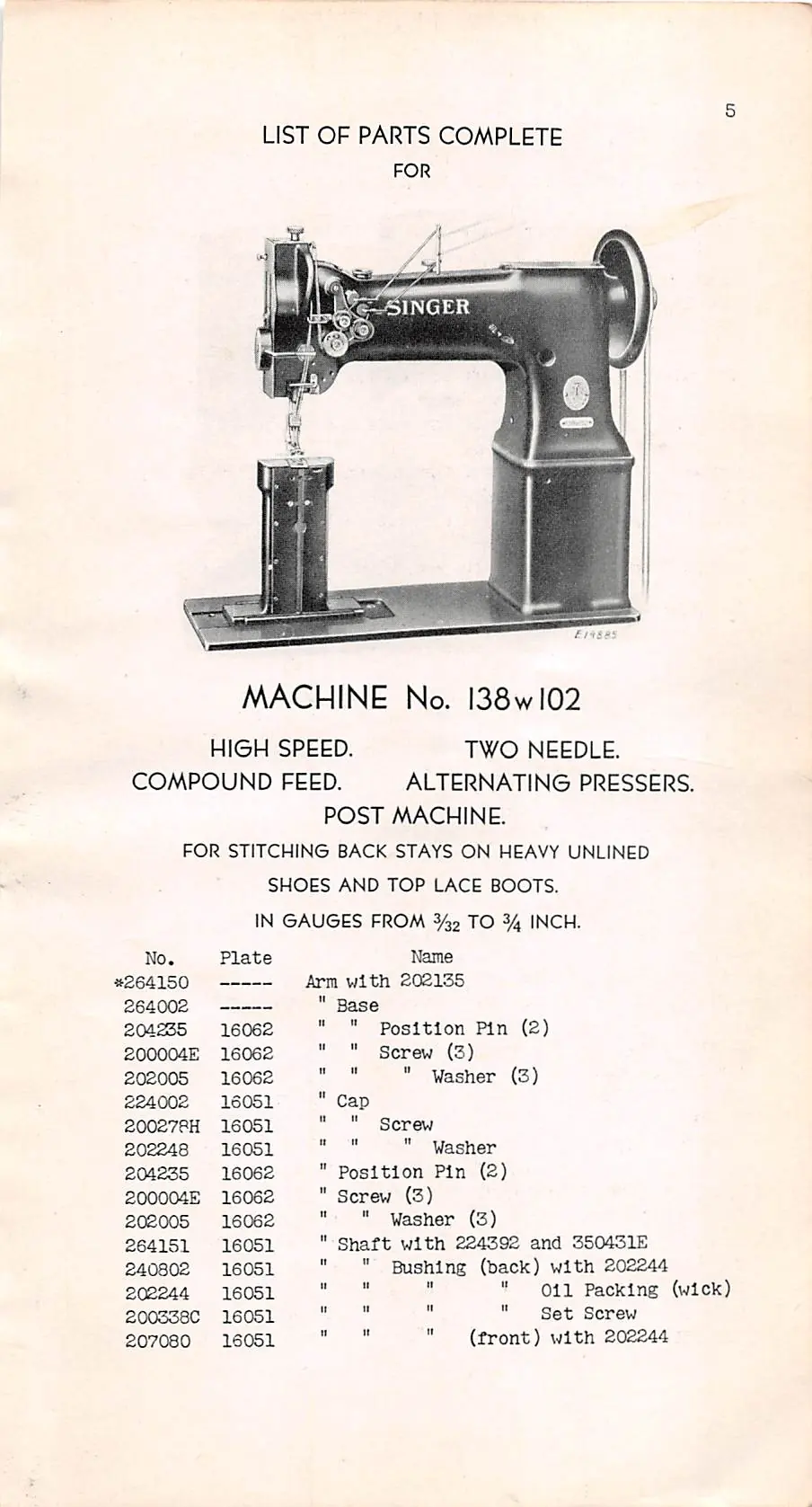 Maszyna do szycia Singer 138w102